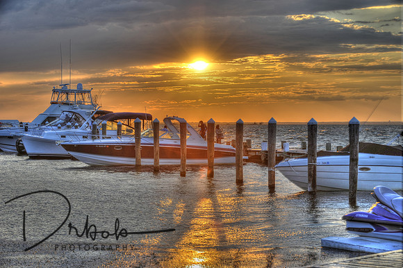 Fire Island Dock at sunset